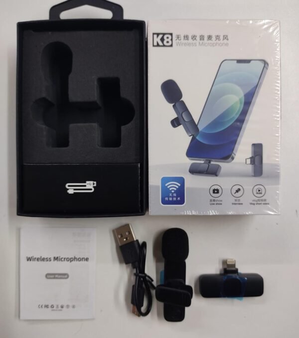 Micrófono inalámbrico recargable tipo lightning