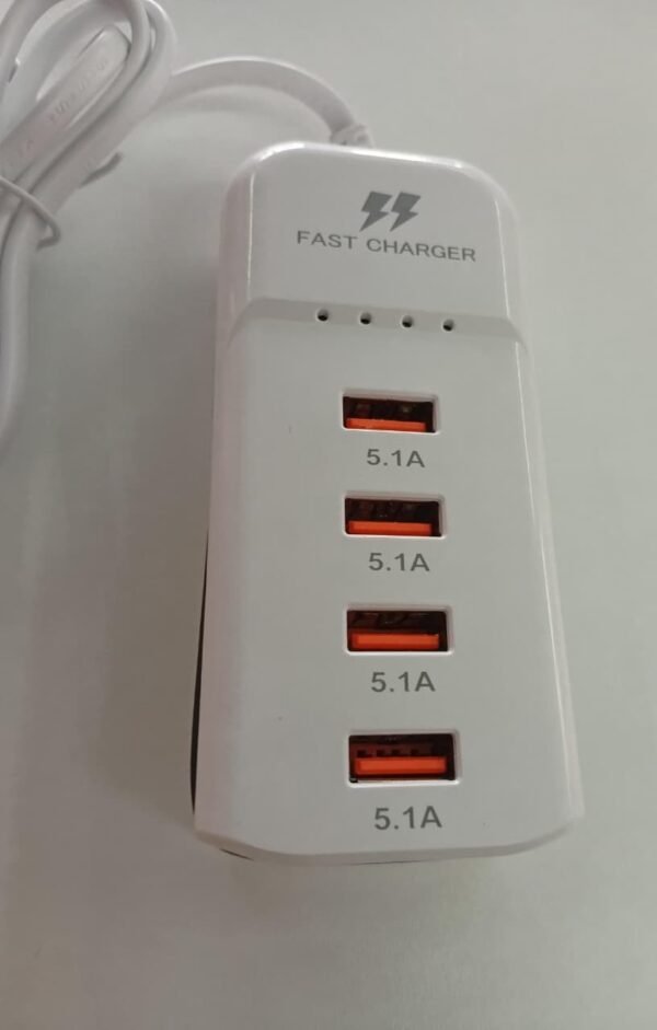 Regleta 4 puertos USB + cable tipo C