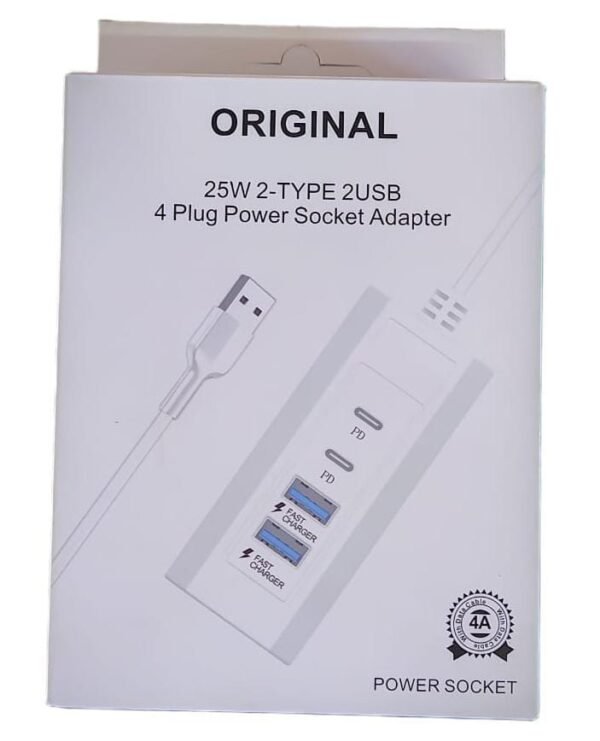 Regleta USB con 4 puertos tipo USB y C