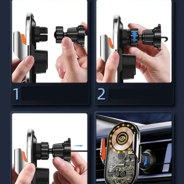 Soporte de auto magnético con carga inalámbrica