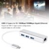 Adaptador de red tipo C a Rj45 + 3 Puertos usb
