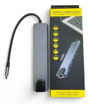 Adaptador tipo C 8 en 1