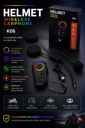 Intercomunicador de moto K06