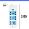 Regleta eléctrica 5 puertos + 2 USB