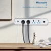 Regleta eléctrica de 4 puertos + 2 USB y 1 tipo-C