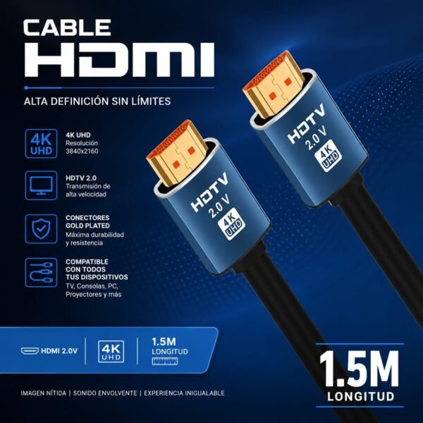 Cable HDMI de 1.5m Cable HDMI de 1.5m 4k