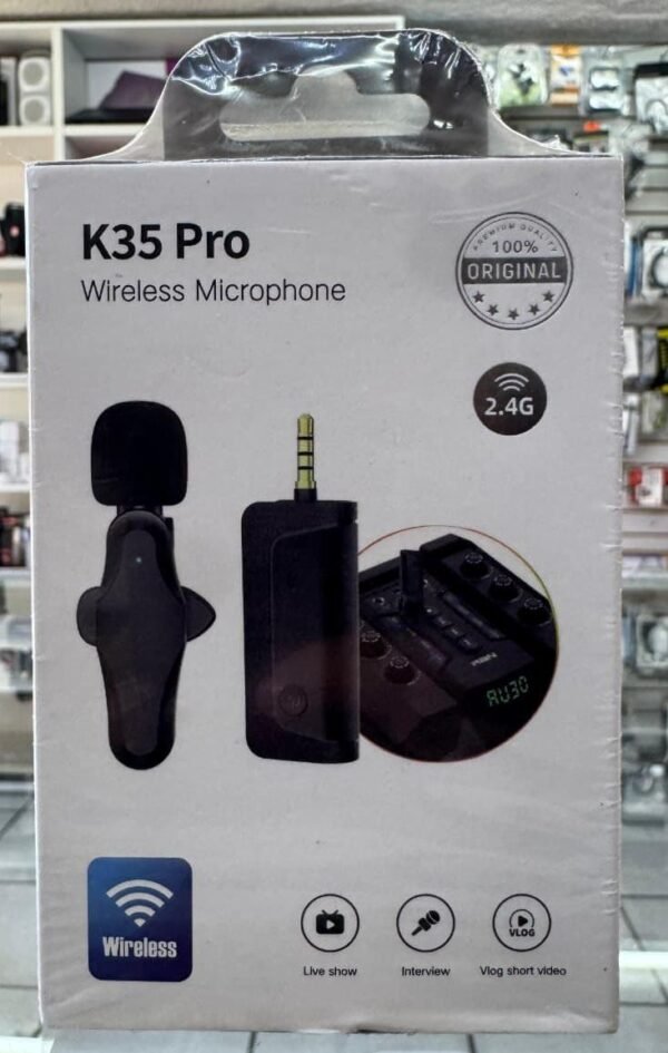 microfono auxiliar inalambrico Micrófono inalámbrico recargable auxiliar K35 Pro