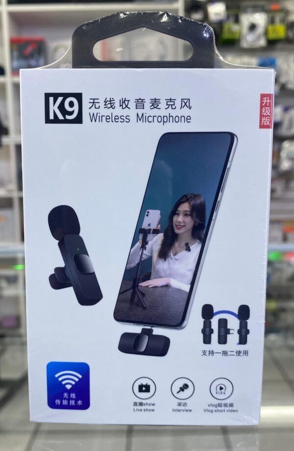 Micrófono inalámbrico recargable Tipo C K9