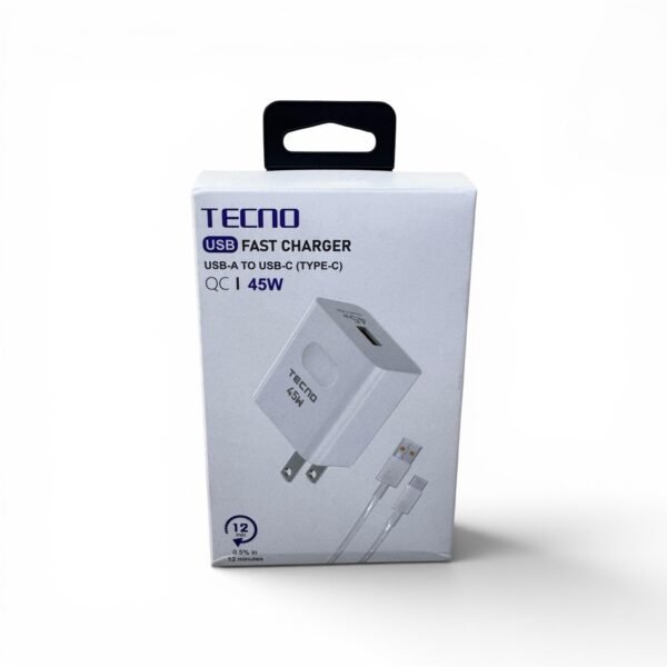 Cargador Tecno de 45w carga rápida