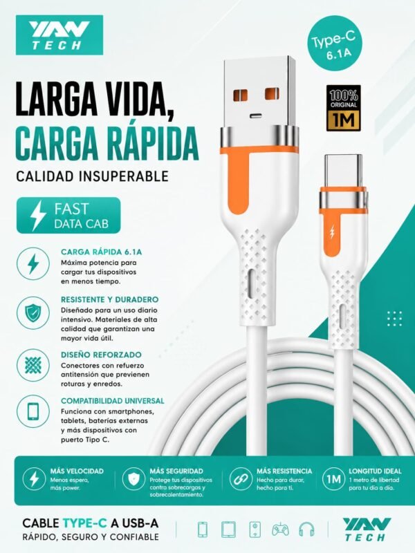 Cable de carga Tipo-C 1 METRO