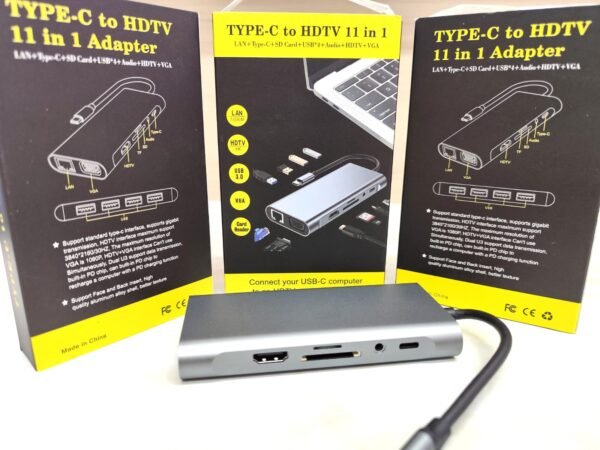 Adaptador tipo C 11 en 1