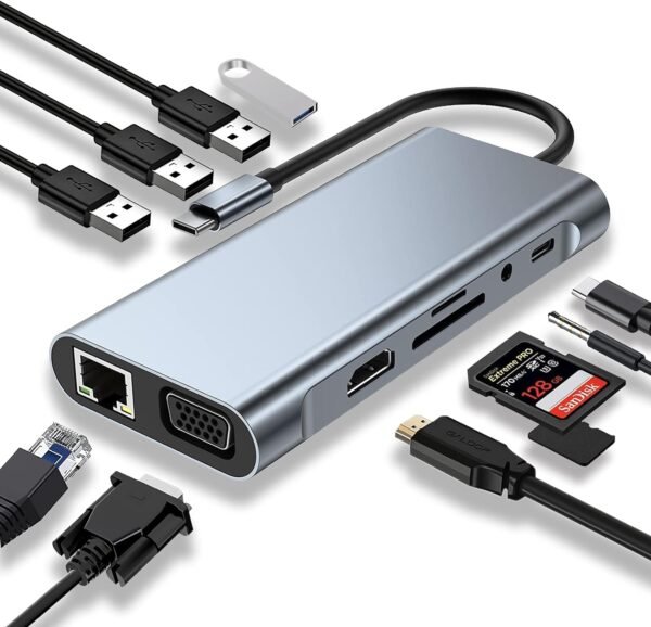 Adaptador tipo C 11 en 1