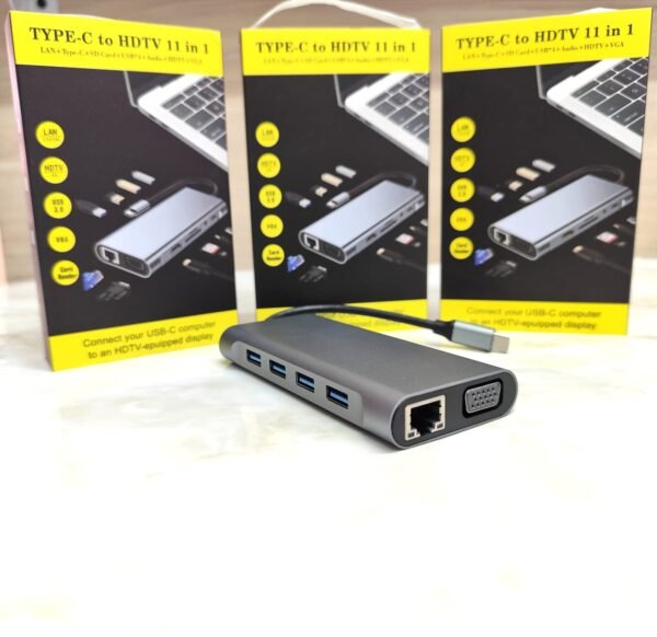 Adaptador tipo C 11 en 1
