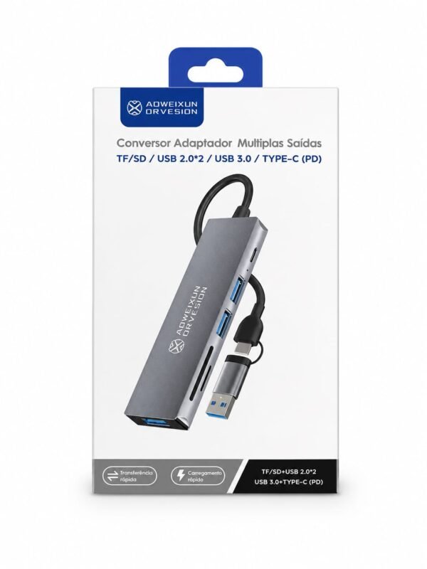 Adaptador 6 en 1 tipo-C