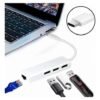 Adaptador tipo c a rj45 Adaptador de red tipo C a RJ45 + 3 USB