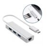 Adaptador tipo c a rj45 Adaptador de red tipo C a RJ45 + 3 USB