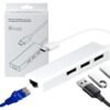Adaptador tipo c a rj45 Adaptador de red tipo C a RJ45 + 3 USB