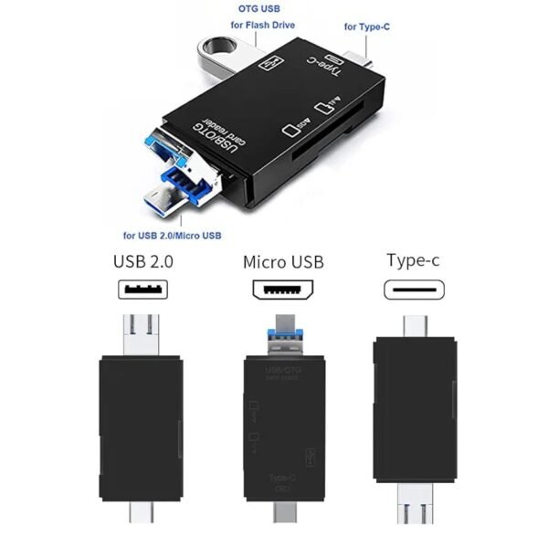 Adaptador OTG 6 en 1 Tipo C Adaptador OTG 6 en 1 Tipo C