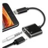 Adaptador Tipo C a audífonos y carga Adaptador Tipo C a audífonos y carga