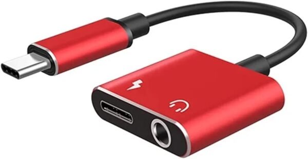Adaptador Tipo C a audífonos y carga Adaptador Tipo C a audífonos y carga