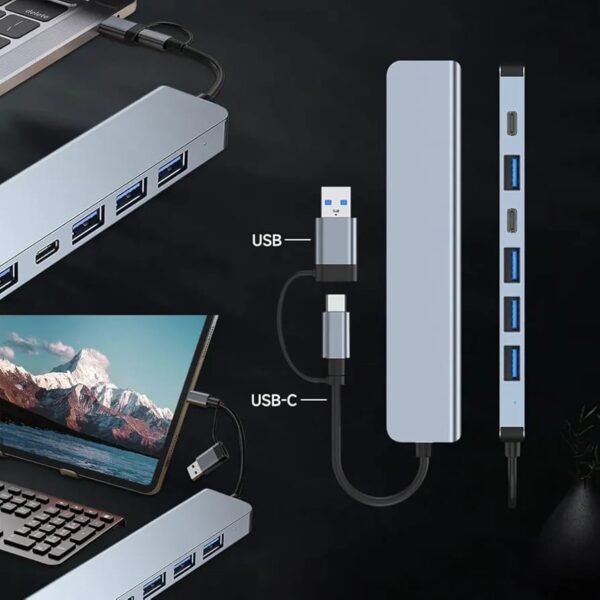 Adaptador 7 en 1 tipo-C