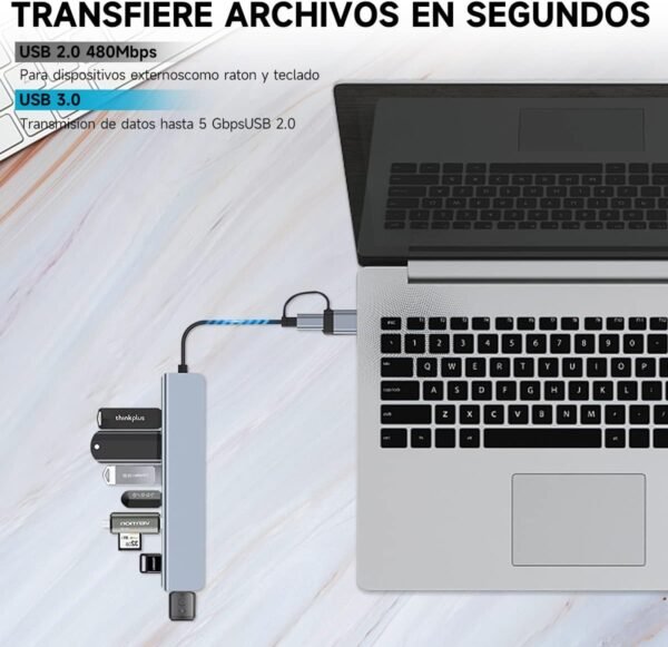 Adaptador 7 en 1 tipo-C