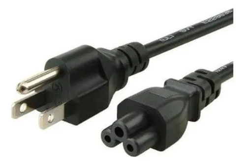 Cable de poder tipo trebol 3 puntos 2 metros
