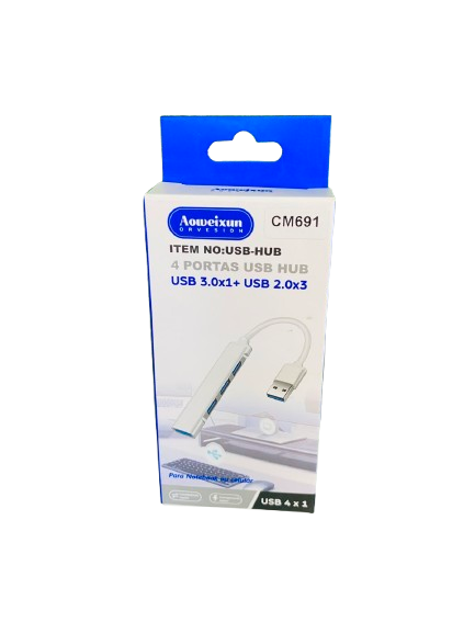 Hub USB 4 Puertos 4 en 1
